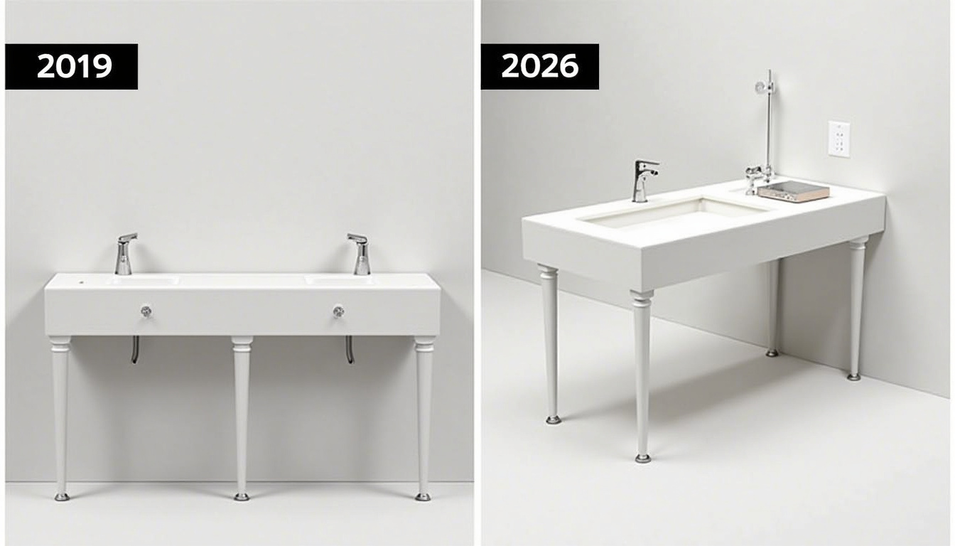 Comparaison du design de Warwick en 2009 et en 2026
