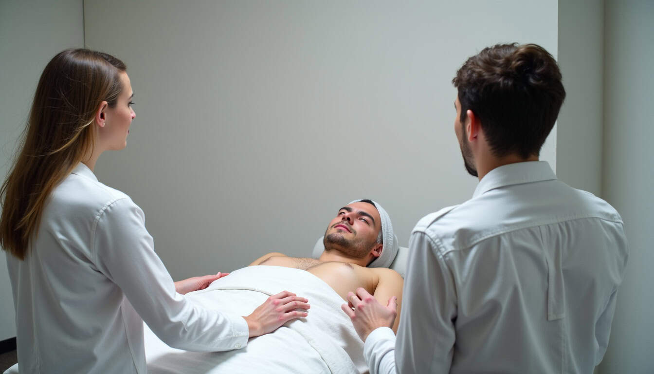 Hans Sama en pleine séance d