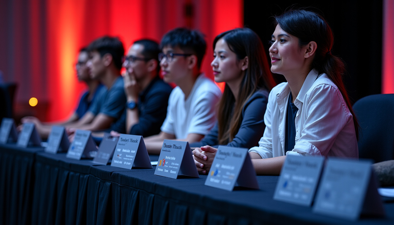 Panel de développeurs de Teamfight Tactics sur scène lors du Macao Open, en train de répondre aux questions du public