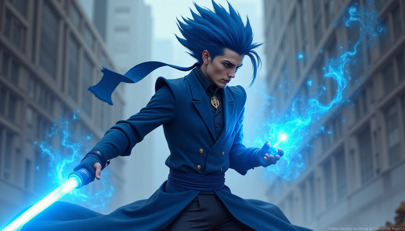 Ryze en plein combat, sa Lance de Shojin génère des éclats de mana autour de lui pendant qu