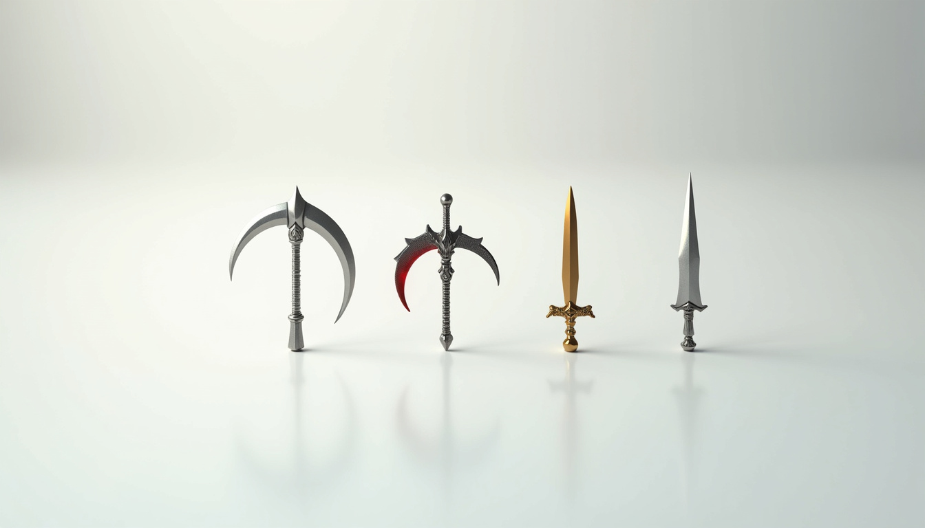 Montage des objets principaux pour Kindred: Tueur de Kraken, Le Collecteur, Lame de l’empereur Infini